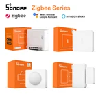 SONOFF Zigbee 3,0 ZBBridge Mini ZBMINIбеспроводной переключательТемпературная Влажностьдатчик движениядвери для Alexa Google Home