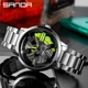 SANDA Hot Sell Car Wheel Rim Hub Watches Men Super Car Rim Hub Men Watch Stainless Steel Waterproof Wholesale Watch For Car GTR Other Image