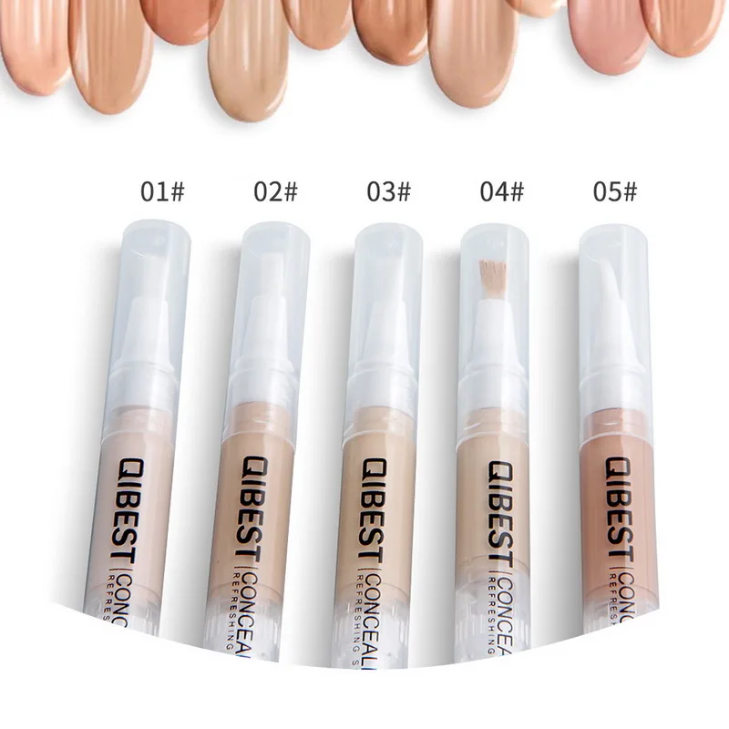 QIBEST Concealer Waterproof Make Up Long Lasting Face Contouring Pore Acne Full Cover Liquid Makeup Beauty Cosmetics |