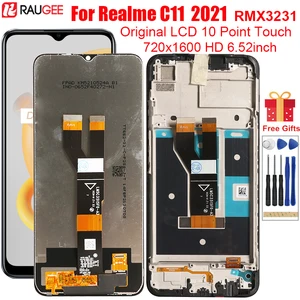 Original LCD For Realme C11 2021 RMX3231 LCD Display with Frame 10
Touch Points Screen Replacement For OPPO Realme C11 6.52inch