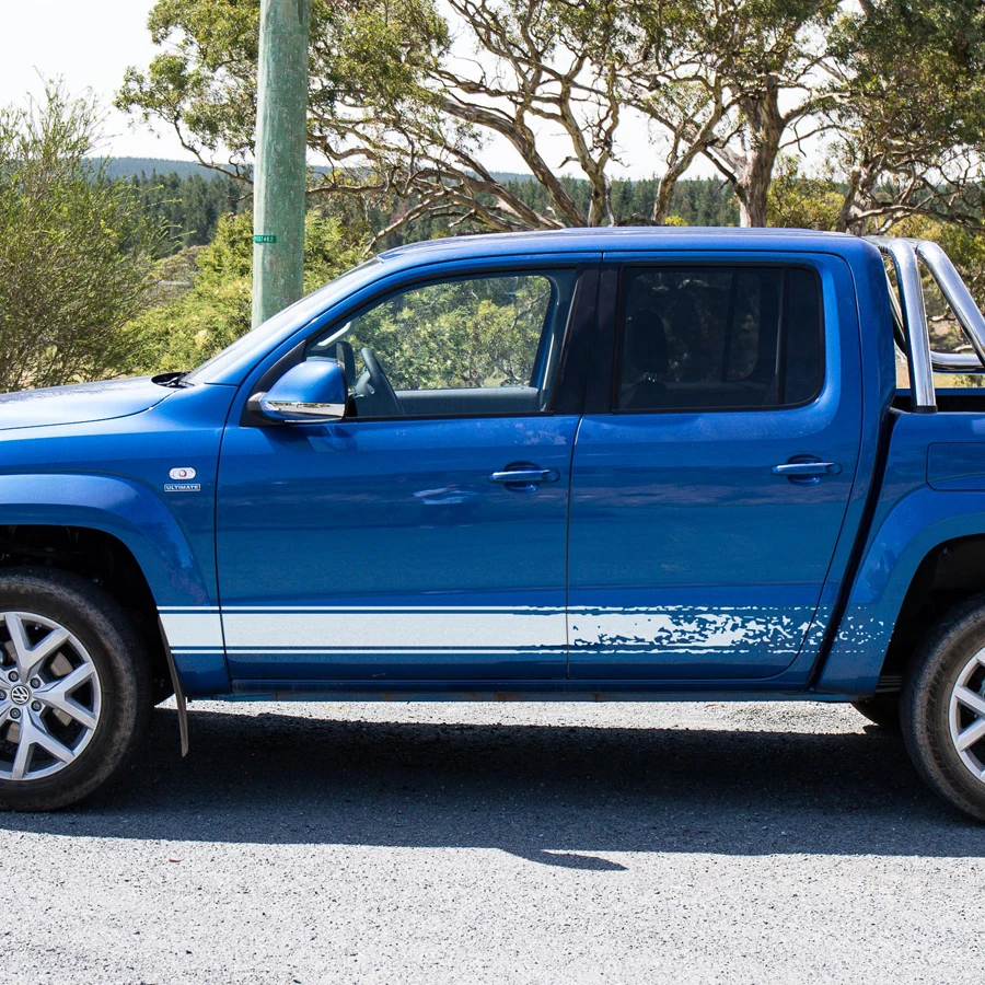 Автомобильные наклейки 2 шт. полоса боковой двери грязевой гоночный Графический