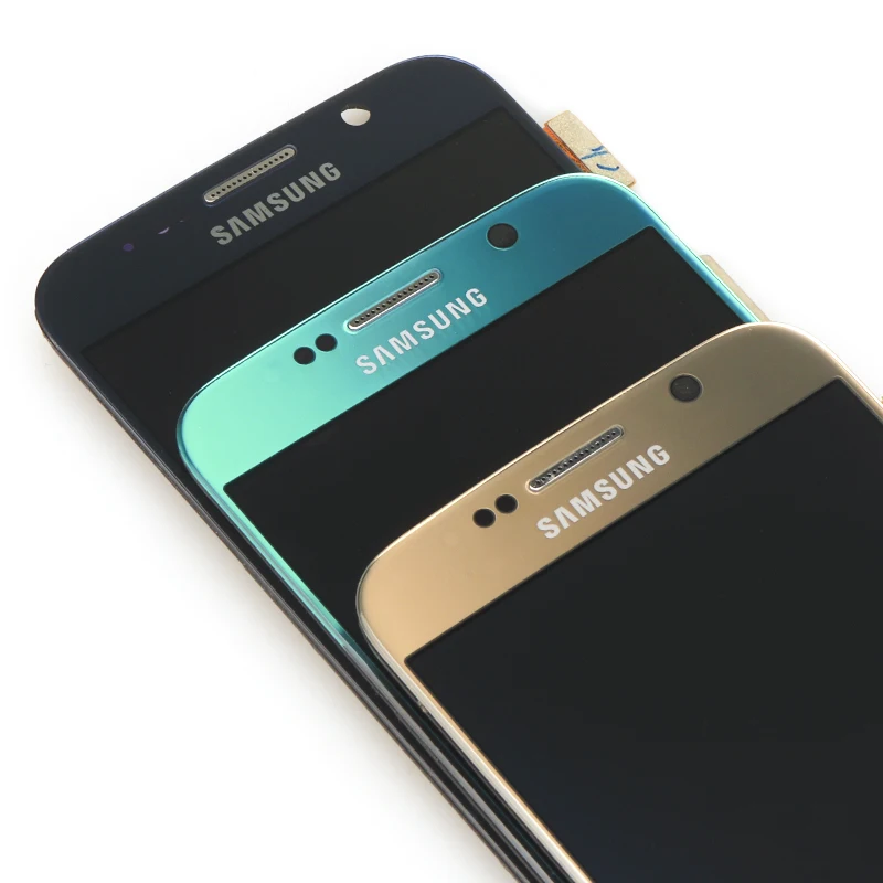 Оригинальный ЖК дисплей 5 1 дюйма с рамкой для SAMSUNG Galaxy S6 G920 G920F сенсорным экраном и