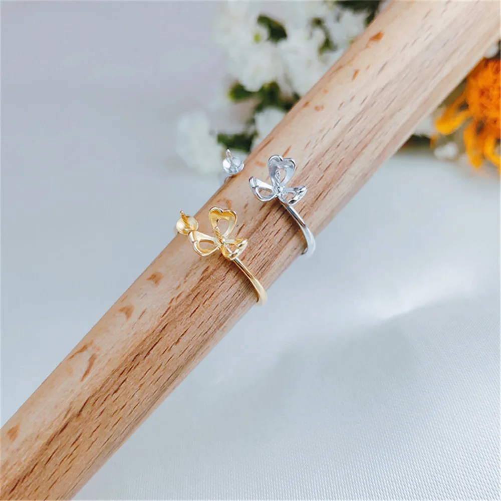 

Fashion S925 Sterling Silver Ring Mountings, Ring Findings, Ring Jewelry Parts Fittings Charm Accessories Jewellery No Pearl