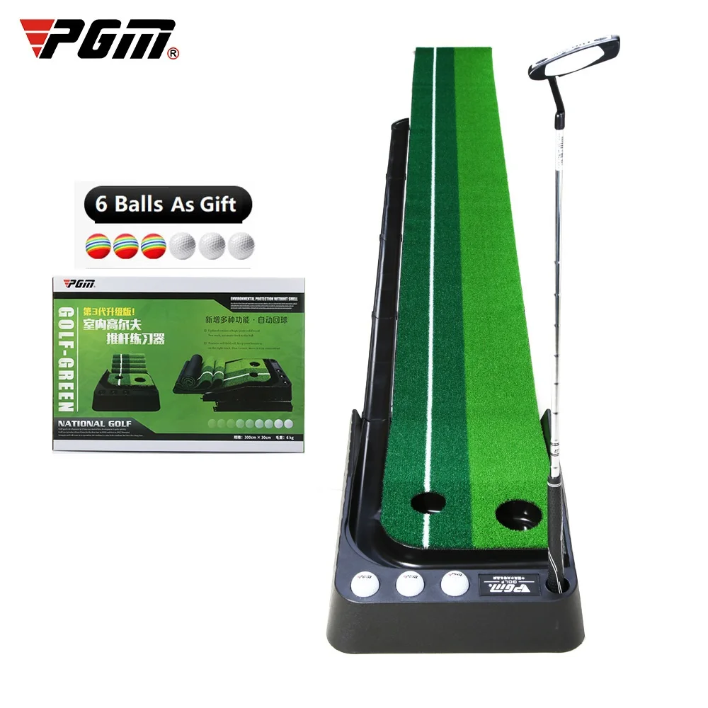 Fiyat 2021 Pgm Top Dönüş 2.5M/3M Kapalı Golf Vuruş Eğitmen Taşınabilir Golfçü Uygulama Mat Koyarak Mini Golf Atıcı Yeşil Eğitmen