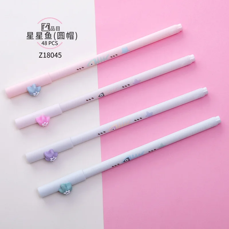 

2pcs Creative Stationery Student Pen Star Fish Gel Pen 0.5mm Full Needle Black Ink Pen School Supplies Office Supplies 0.5mm
