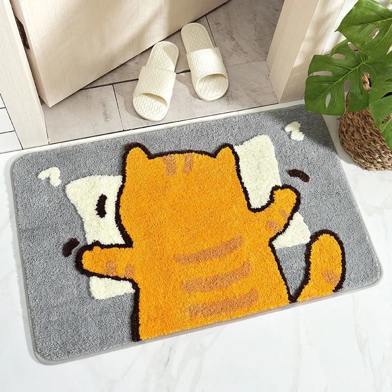 home dog carpet cartoon door mat bath rug fancyoung anti slip cat mat water absorption shower toilet door bathroom anti skid pad free global shipping
