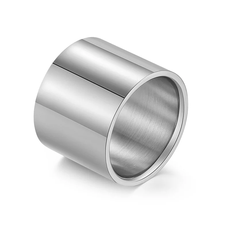 Silver Простое 4 цвета гладкое длинное Кольцо мужское модное кольцо аксессуары индивидуальность черное кольцо из нержавеющей стали вечерние ювелирные изделия - Цвет основного камня: Silver