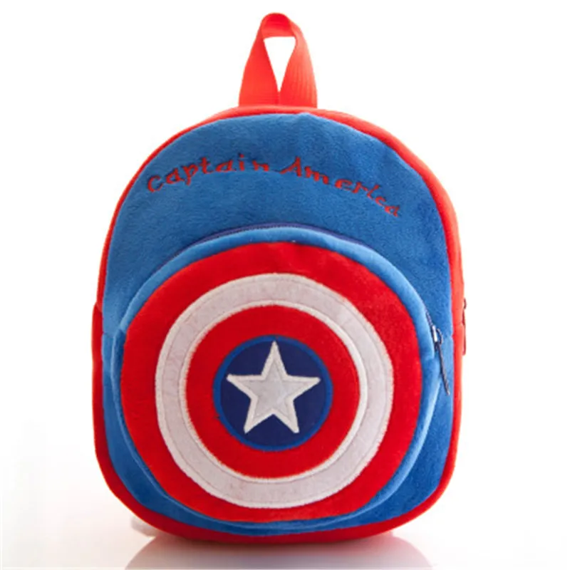 Captain America Милый детский плюшевый рюкзак с героями мультфильмов, мини-сумка, детский подарок, Студенческая сумка для мальчиков и девочек, милый кошелек, рождественский подарок - Цвет: Captain America