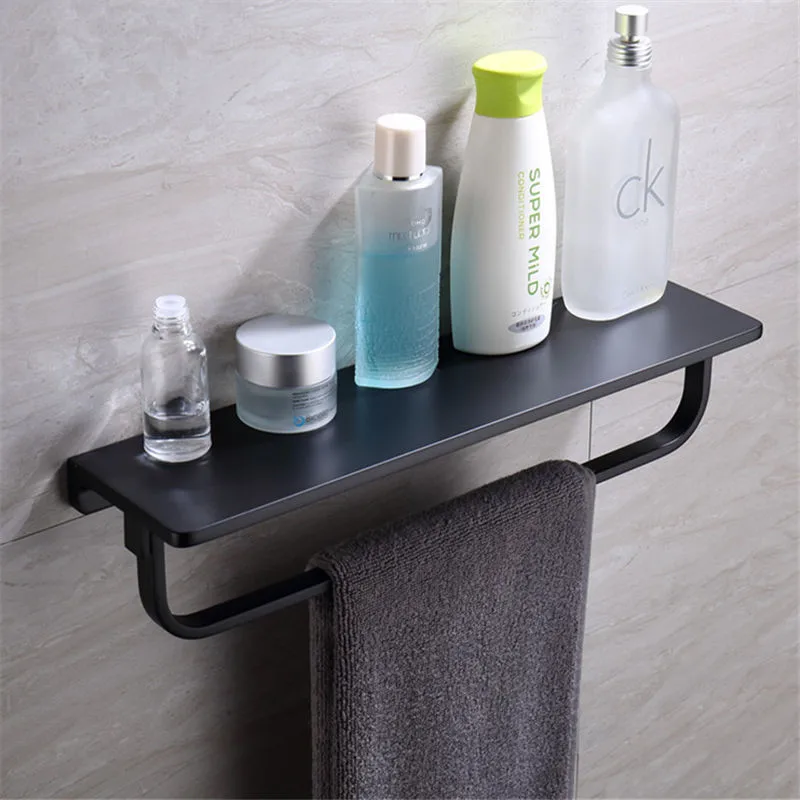 

Bathroom Shelf Solid Brass Bath Shower Rack Wall Mounted Bolt Inserting Type Corner Shelf With Towel Bar Luxury Bath Hardware