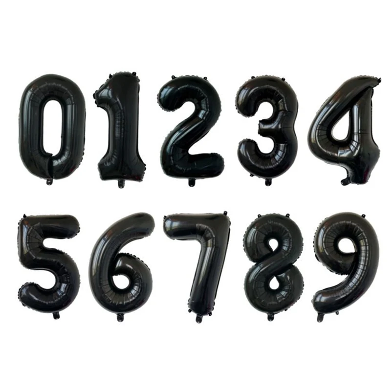

16/32 inch Number Foil Rose Gold Green Silver Discolor Digital Baby Shower Supplies Kid Boy balloons Birthday Party Decoration