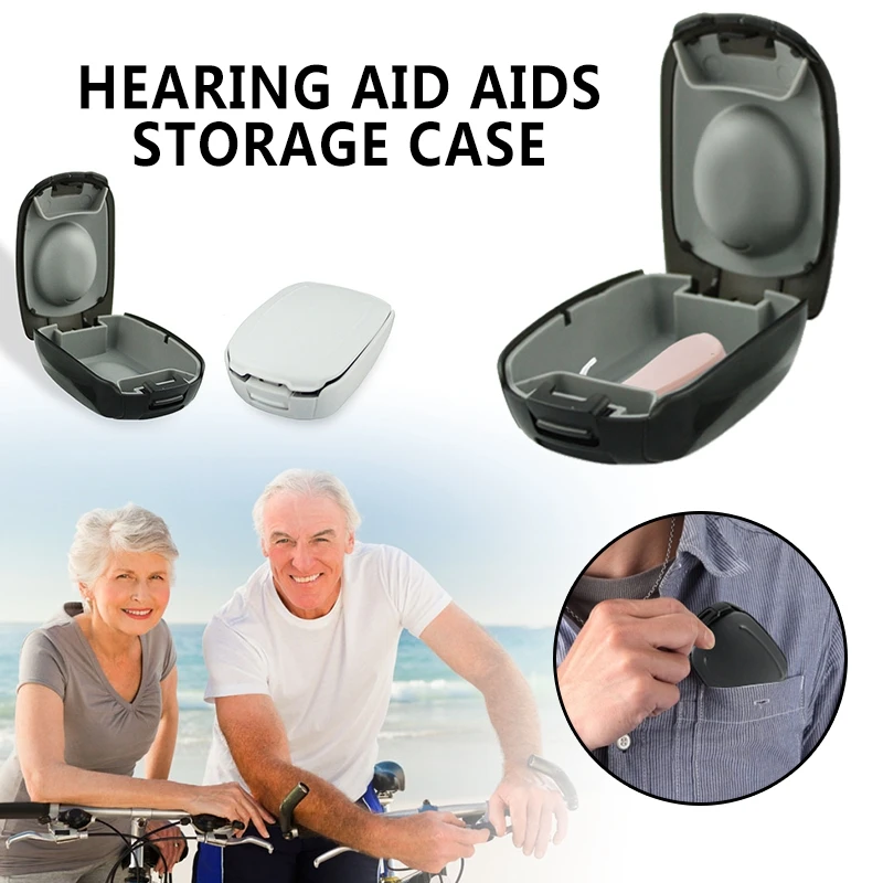 

Protable Hearing Aid Case Hard Small Storage Box for BTE, ITC, CIC Protector Earphone Carrying Box Holder