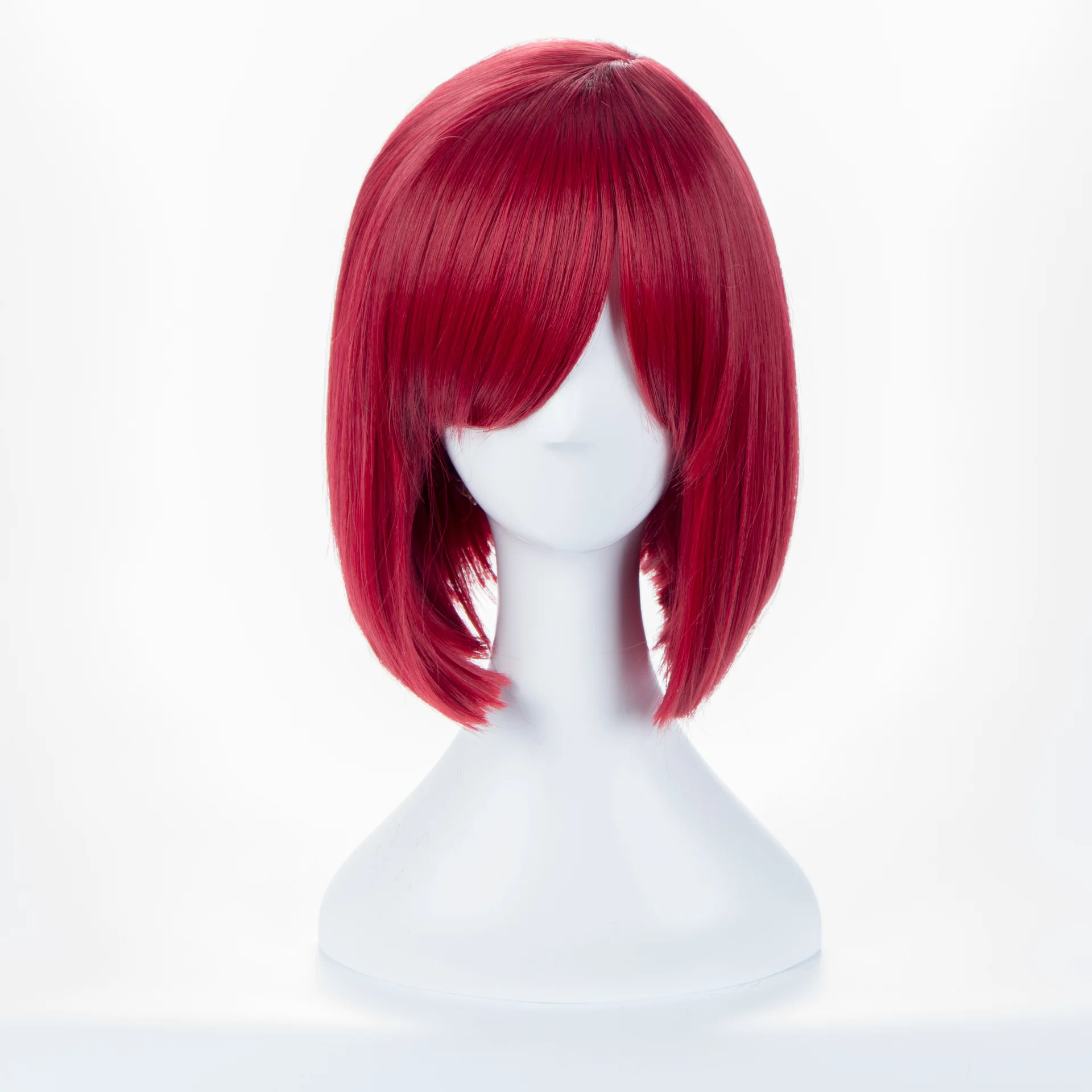 Anime Danganronpa V3 Killing Harmony Yumeno Himiko Cosplay Wig Red Short Dangan Ronpa Heat Resistant Hair Party Wigs + Wig Cap