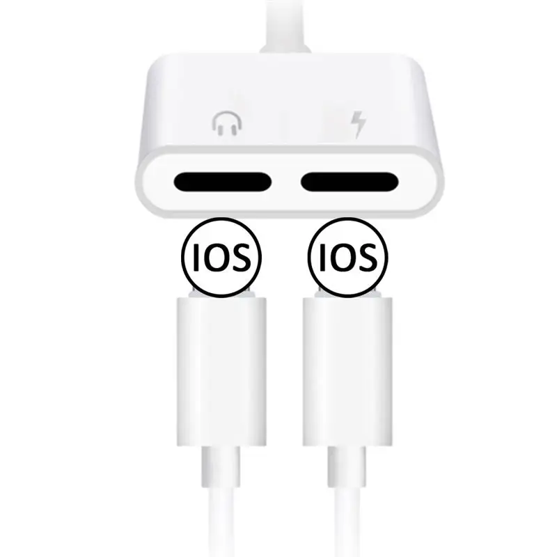 

1 Pc Stiger 2 In 1 Charge And Audio Headphone Splitter For IPhone 11 Pro/X/8/7plus/12 With Charging Port & Headphone Audio Jack