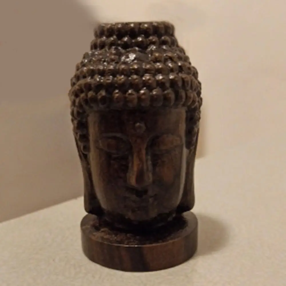 Маленькая деревянная статуя Будды статуэтка голова скульптура аксессуары для