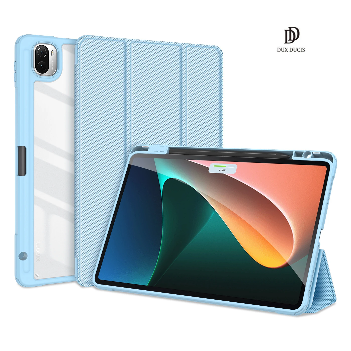 

Кожаный чехол DUX DUCIS для планшета Xiaomi Pad 5 Pro, умный чехол для сна, пробуждения, серии Тоби, с держателем для карандашей, подставка тройного слож...