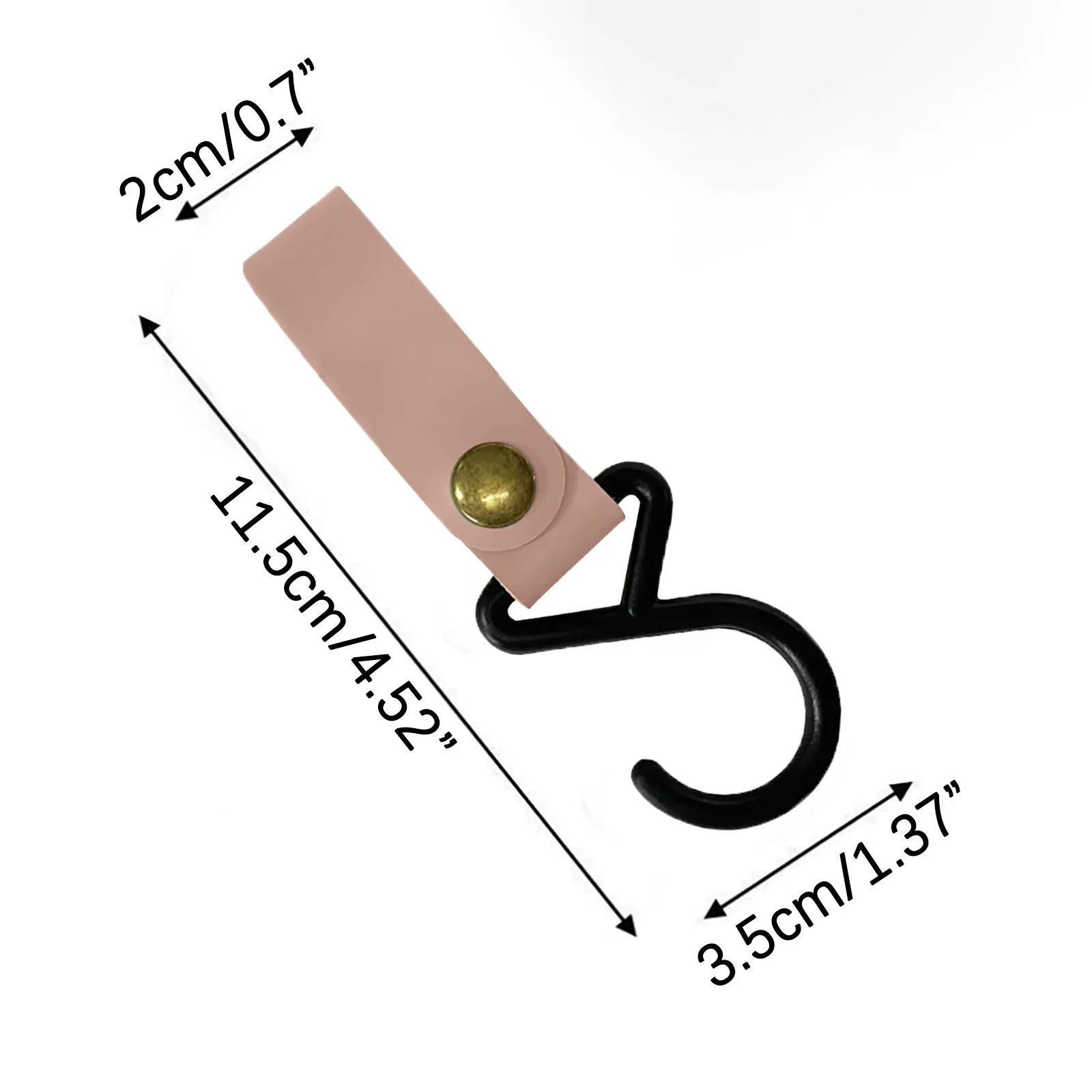 

2PCS Outdoor Camping Leather Hook Kitchenware Pot Pan Hanger S Type Kitchenware Black Finishing Hook Multi-Function Storage Hook