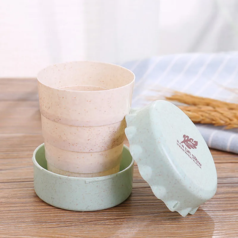 Новая портативная Выдвижная складная чашка с крышкой уличная телескопическая