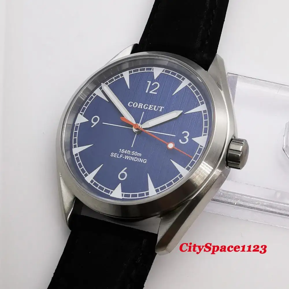 Мужские Водонепроницаемые механические наручные часы из нержавеющей стали с