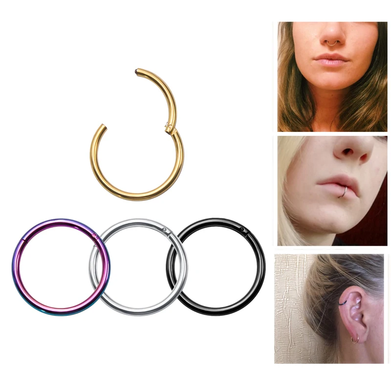 

Punk Septum Rings Cartilage Earrings Lip Ring Open Septum Piercing Nose Earrings Women Men Ear Nose Piercing Jewelry