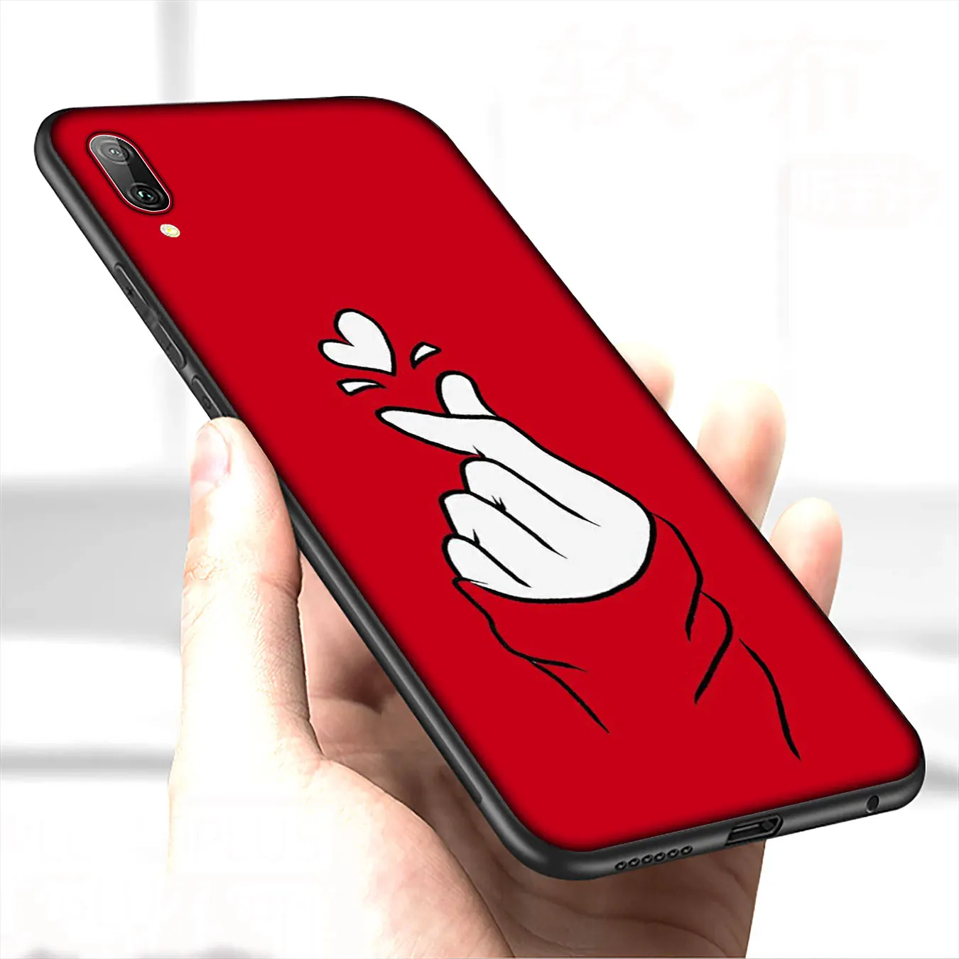 Мягкий чехол IYICAO Love on the finger kpop heart для Huawei Y9 Y7 Y6 Prime 2019 Honor 20 10 9 9X 8C 8X 8 Lite 7C 7X 7A Pro |