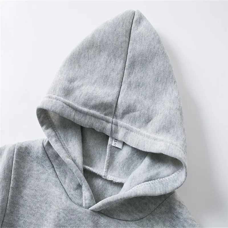 Conjunto de ropa de 2 piezas para ni&ntilde;os y ni&ntilde;as, jersey con estampado De ni&ntilde;a peque&ntilde;a negra, pantalones de ch&aacute;ndal informales, traje de calle de gran tama&ntilde;o, Sudadera con capucha, oto&ntilde;o-1