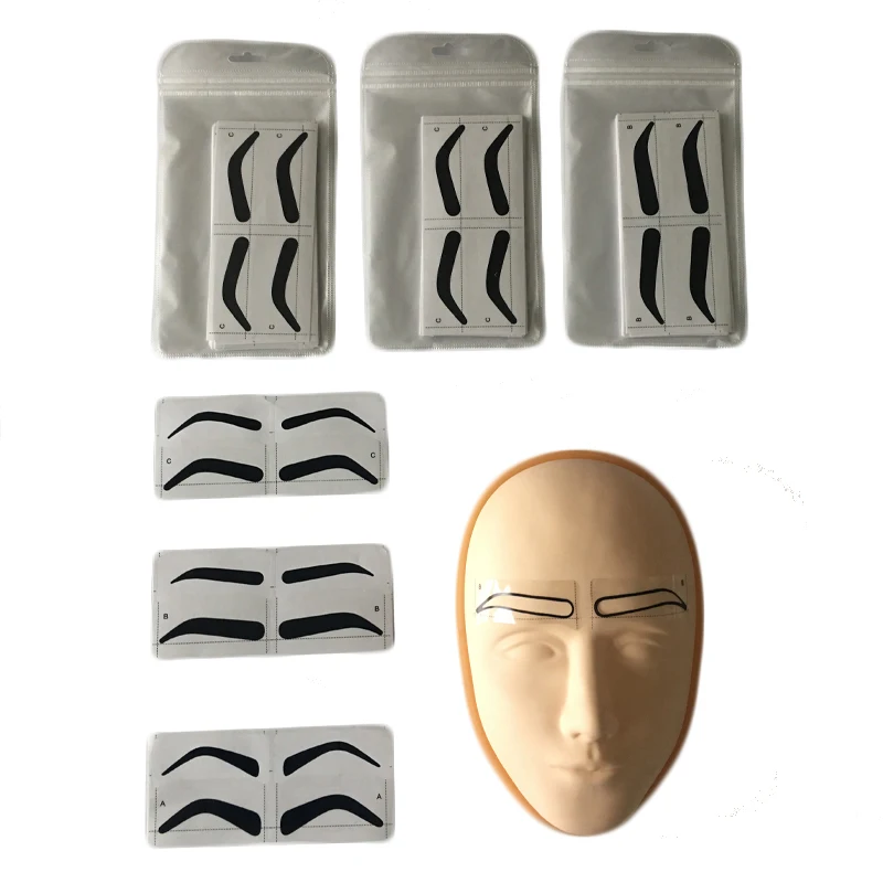 25 шт. одноразовая трафаретная наклейка для бровей микроблейдинг PMU инструменты