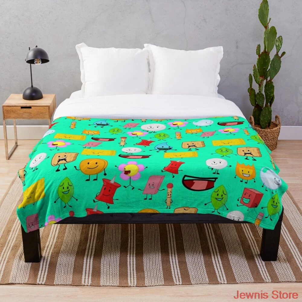 

BFDI Decke Personalisierte Decken Auf Für Die Sofa/Bett/Auto Tragbare 3D Decke Für Kind erwachsenen Hause Textilien