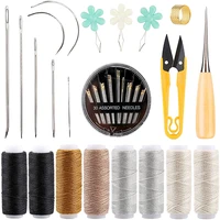 miusie needle sewing kit with awl leather sewing needles54 yard leather sewing thread suitable for leather hand stitching