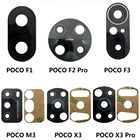 Стеклянная линза для задней камеры Xiaomi Mi Poco F1, 2 шт.лот, для Xiaomi Mi Poco X3 NFC Poco M3 X3 F2 Pro F3