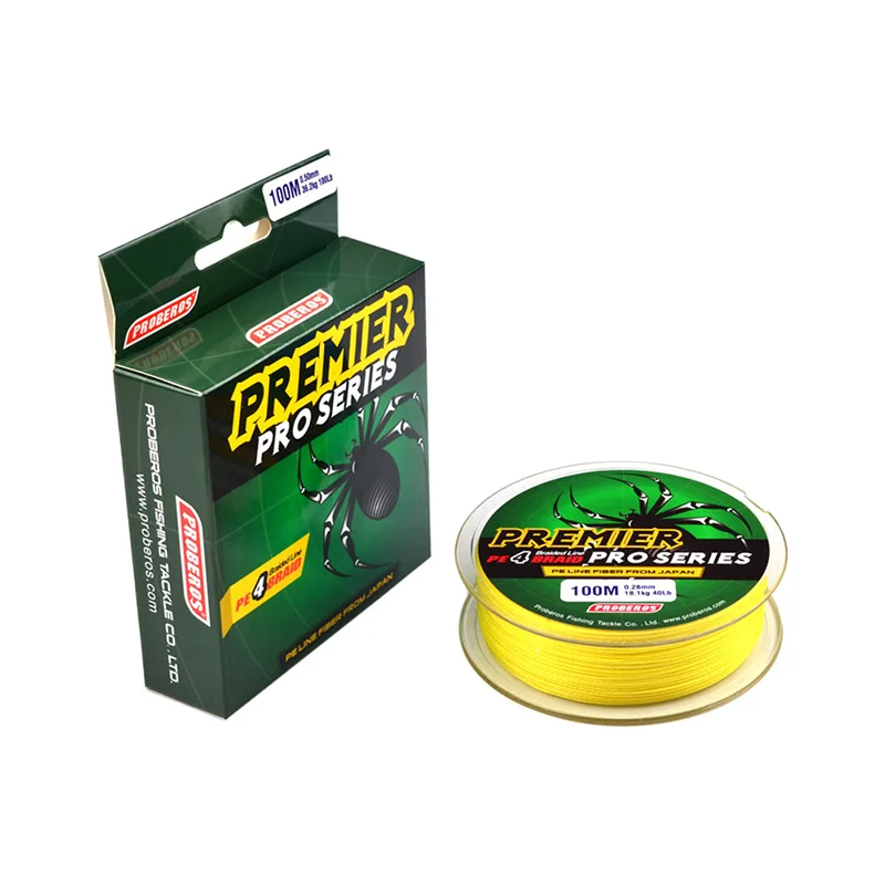 

2019Newest 100M Fishing PELine Red/Green/Grey/Yellow/Blue braided fishing line available 6LB-100LB PE Line Green Package