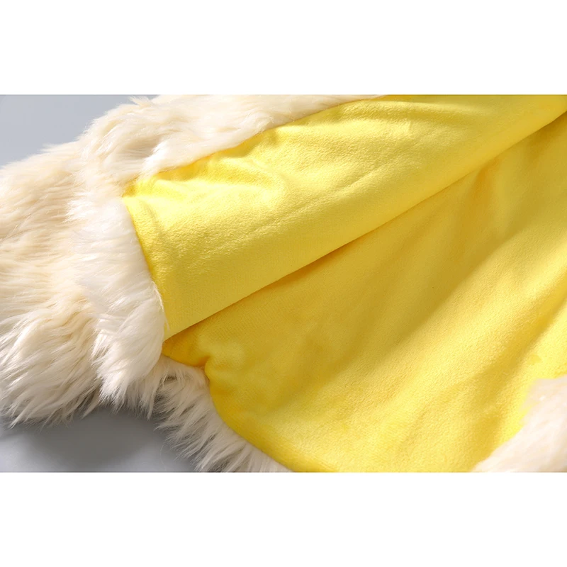 GOPLUS Корея зимнее теплое пальто с искусственным мехом для маленьких белого цвета