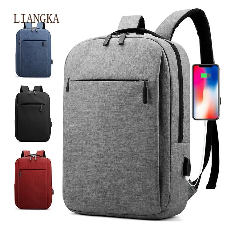 

custom logo stand millet double shoulder bag new simple usb charging backpack men and women leisure business computer bag