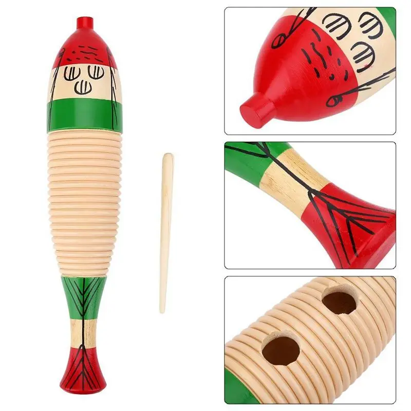 

Musical Instrument WG-200 Wood Guiro with Scraper
