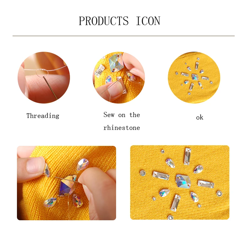 

CTPA3bI 2003TH Rhinestone Crystal AB Round Sew On Crystal Flatback Shine Diy Craft Accessories Glass Stone For Dress Decorations