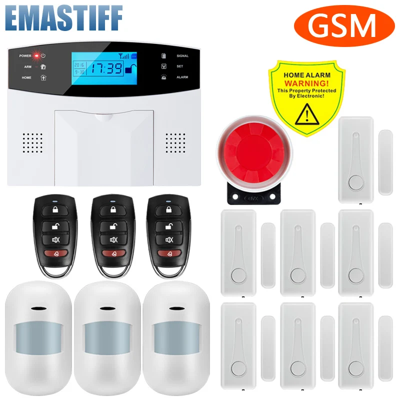 GSM Alarm System Anti Theft Alarm Smart Home Burglar Alarma Personal LCD Screen Motion Detector Smoke Door Sensor