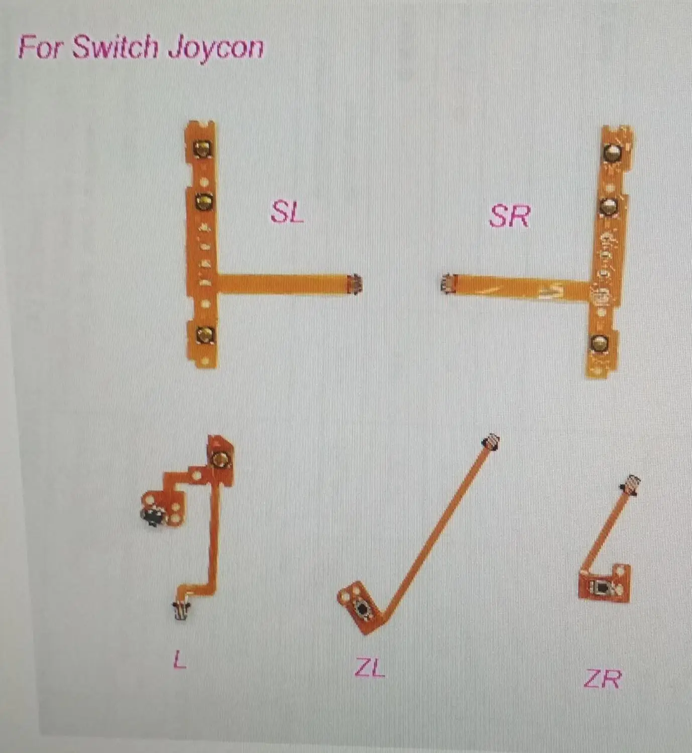 Оригинальный 25 шт./лот ns switch joy controller SL SR L ZL ZR button flex cable ribbon|Запасные части| |