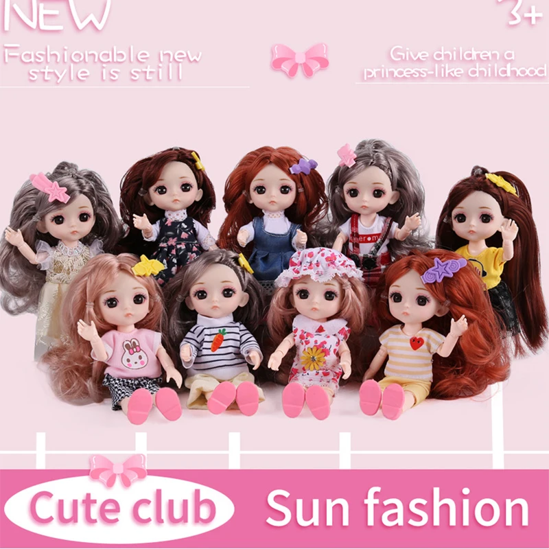 Модная мини кукла для девочек 16 см BJD 13 подвижных шарнирных кукол Bjd длинные