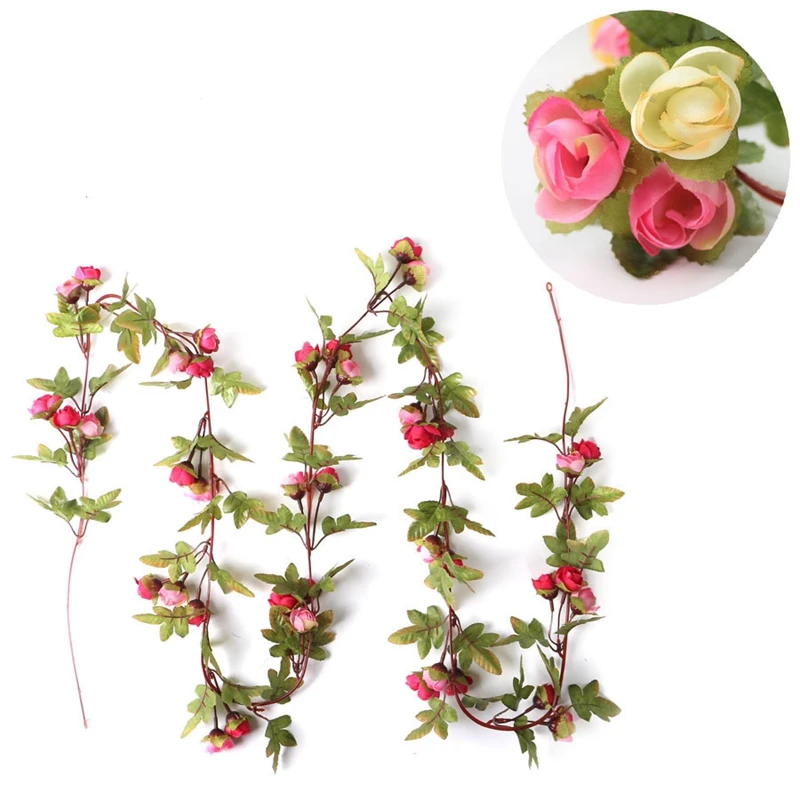 220 см длинные Искусственные цветы розы лоза осенний тростник декорации шелковые