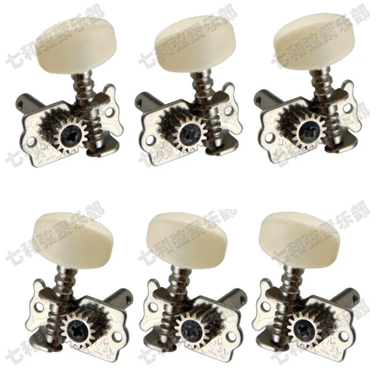 

A Set 3R3L Guitar Tuning Pegs Machine Heads Tuners For Acoustic Classical Guitar With White Square Handle (FTDK-JS-BT-3R3L)