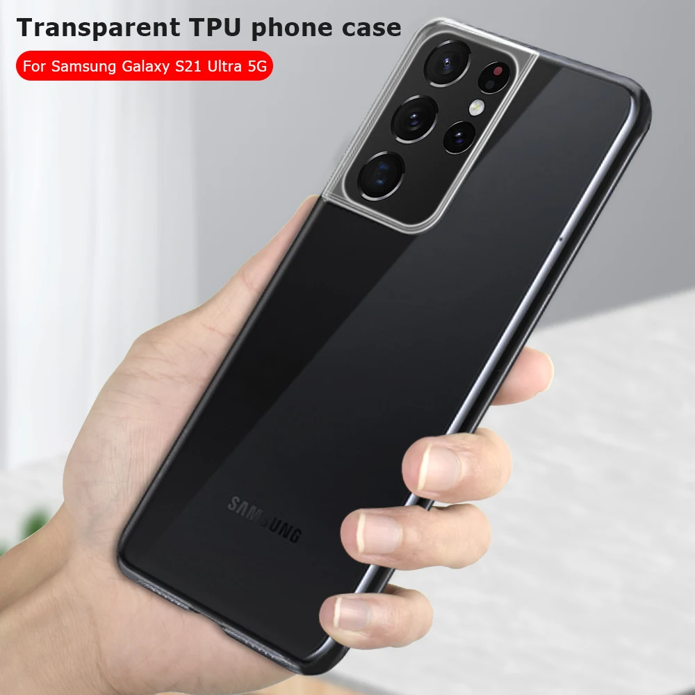 

10PCS Clear Silicone Phone Case For Samsung Galaxy S21 FE S21 Ultra Plus Transparent Cover Case For Samsung S 21 FE