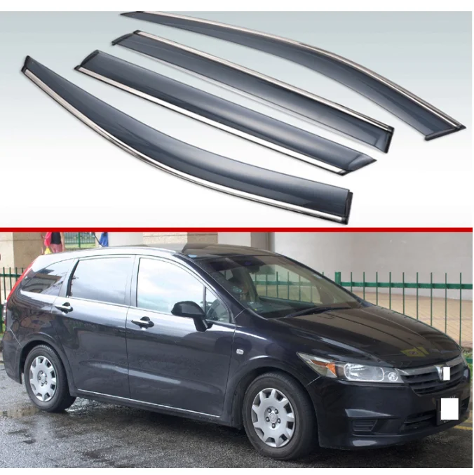 

4 шт., пластиковые наружные дефлекторы для окна Honda Stream 2000-2014