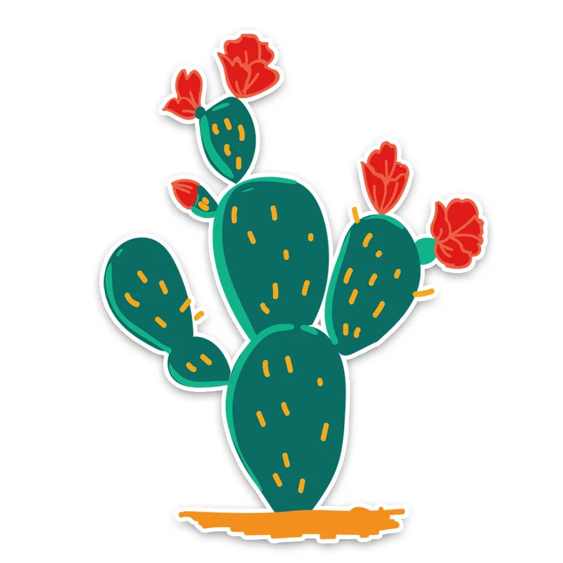 

Мотоциклетная Автомобильная клейкая красивая наклейка с кактусами и цветами аксессуары мотоциклетная Наклейка виниловая Водонепроницаем...