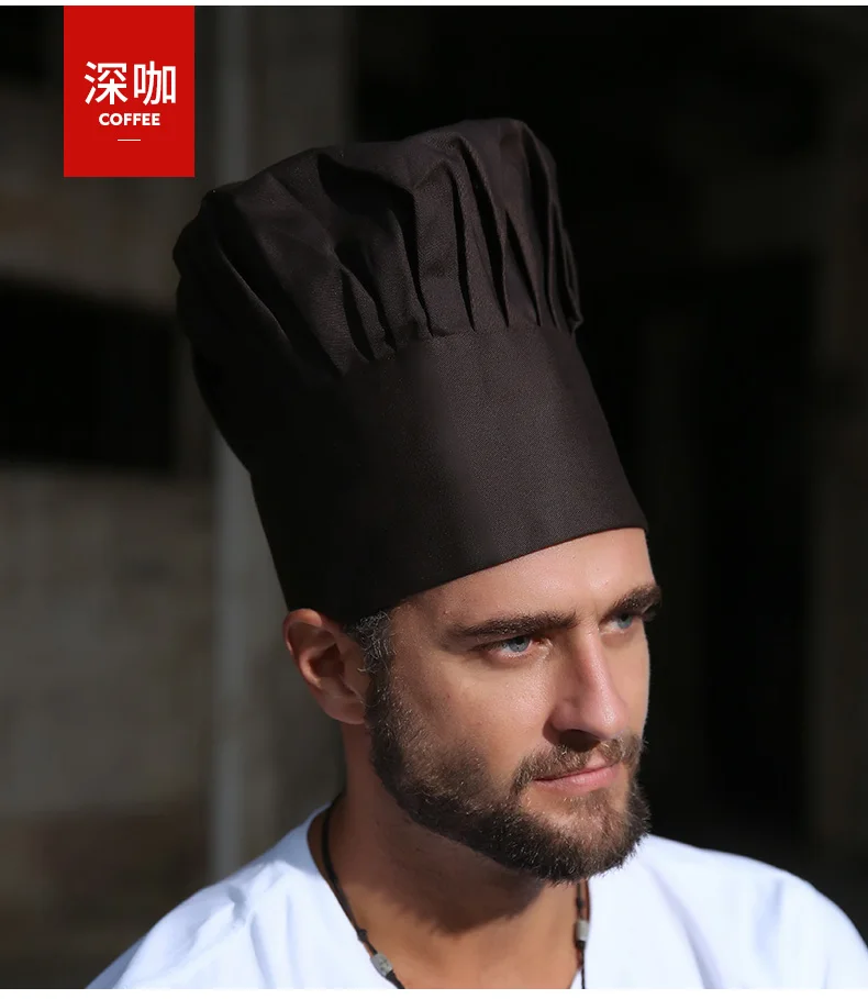 Шапка шеф-повара мужская хлопковая шапка с белыми грибами Пищевая Фабрика