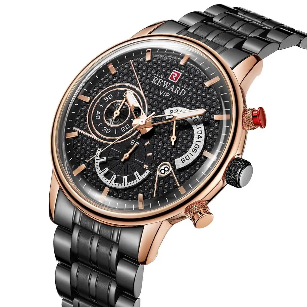 Часы мужские кварцевые в стиле милитари с ремешком из нержавеющей стали |