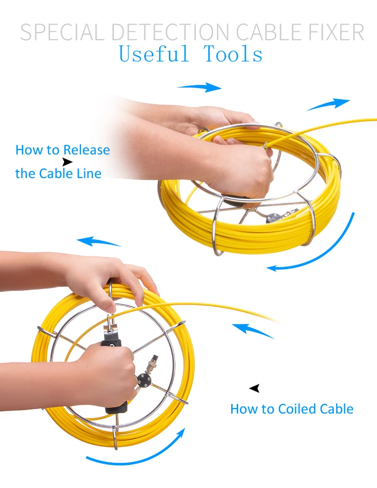 Камера для промышленной трубы с двойным объективом и кабелем 20 м 42 мм |
