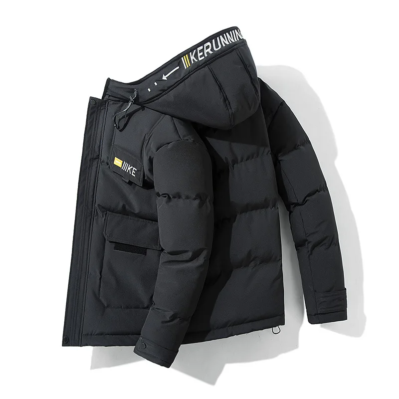 Winter Jacket Men Fashion Workwear New Style Young Puffer Jacket Short Thicken Outdoor Warm White And Black Goose Down Coats