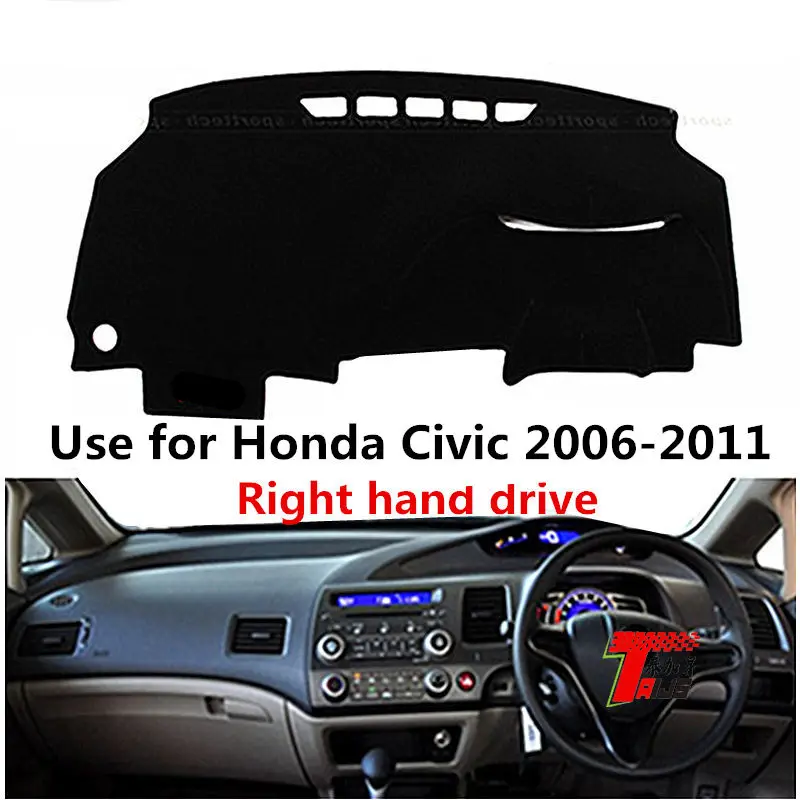 Taijsc чехол на приборную панель правого руля автомобиля для Honda civic 2006-2011 защита от