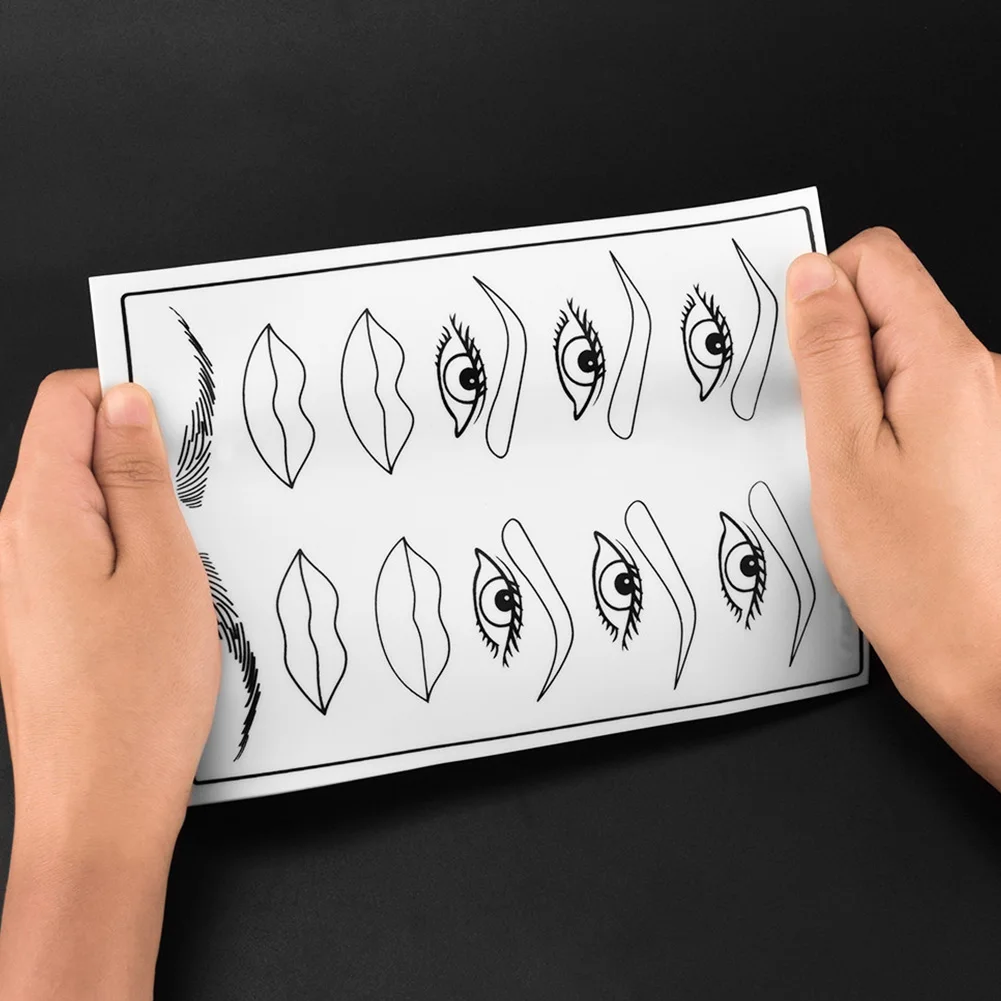 

Tattoo Practice Skin Eyebrow Practice Skin Silicone Tattooing Skin Makeup Microblading 1MM Fake Skin for Tattoo Art White 10PCS