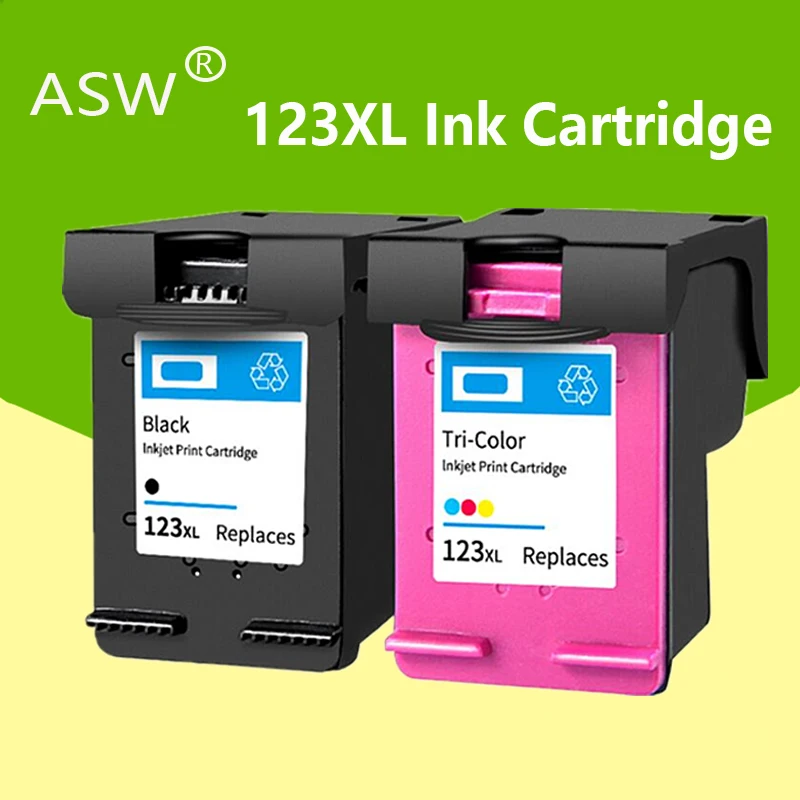 Чернильный картридж ASW 123 для HP123 123XL принтера HP DeskJet 1110 1111 1112 2130 2132 Officejet 2134 3830 3831