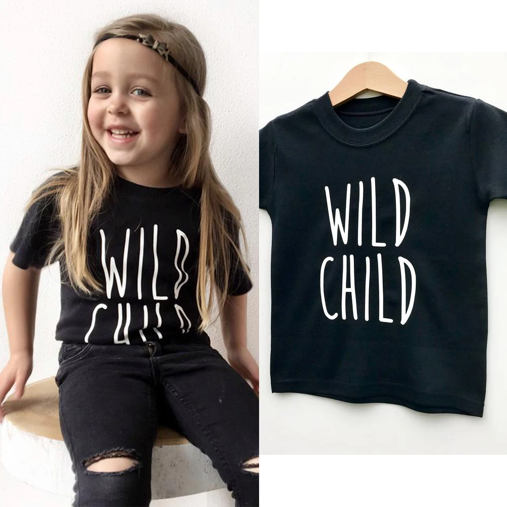 Wild Child/спортивный костюм с буквами для мальчиков летняя футболка на каждый день и